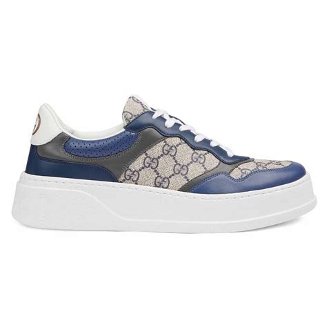 mens gucci beige trainers|Men's GG sneaker in beige and blue Supreme .